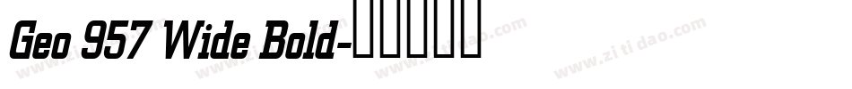 Geo 957 Wide Bold字体转换